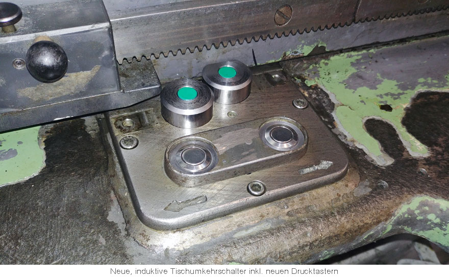 Induktive Positionsschalter und Drucktaster für Tischumkehr